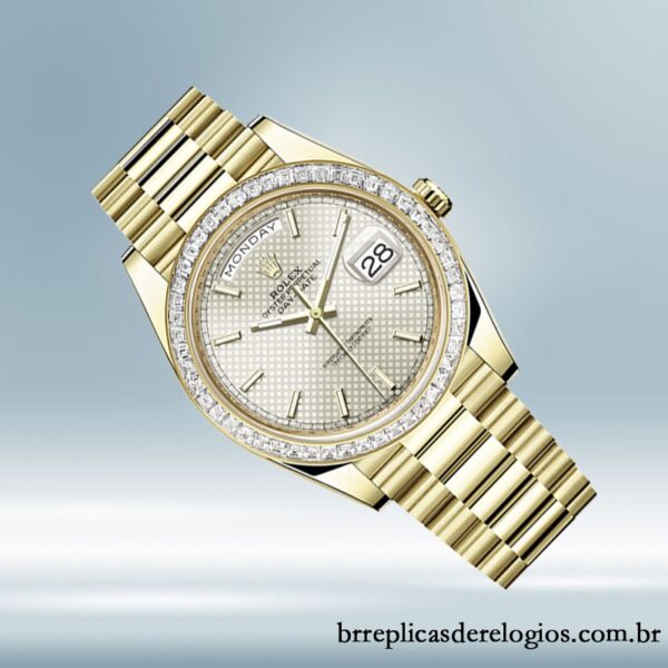 Rolex Day-Date 40mm masculino m228398tbr-0005 Mostrador Prateado - Image 3