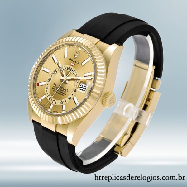 Rolex Sky-Dweller masculino 42mm m326238-0007 mostrador champanhe Tom de ouro - Image 3