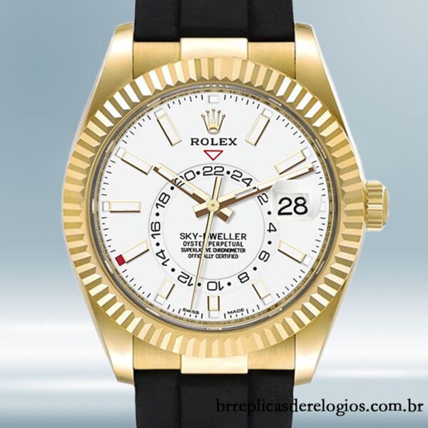 Rolex Sky-Dweller 42mm m326238-0006 masculino Tom de ouro