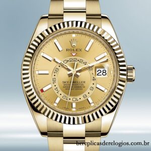 Rolex Sky-dweller masculino 326938 42mm mostrador champanhe Automático