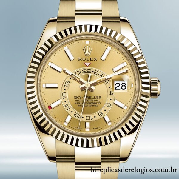 Rolex Sky-dweller masculino 326938 42mm mostrador champanhe Automático