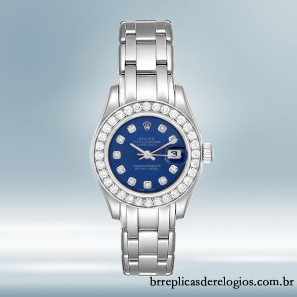 Rolex Pearlmaster 29mm Senhoras 80299-72949 Automático Tom prata - Imagem 2
