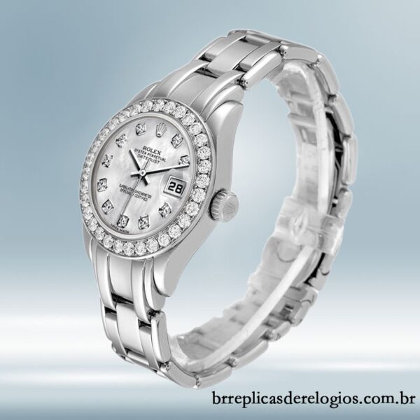 Rolex Pearlmaster Senhoras m80299-0061 29mm Tom prata Automático - Imagem 3