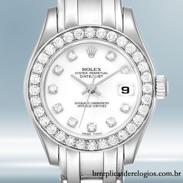 Rolex Pearlmaster 80299 Senhoras 29mm Tom prata