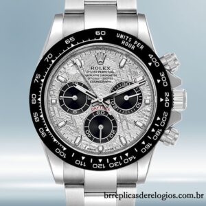 Rolex Daytona 40mm masculino 116500 Tom prata mostrador de meteorito