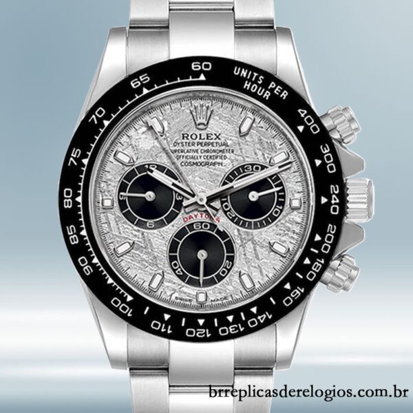 Rolex Daytona 40mm masculino 116500 Tom prata mostrador de meteorito