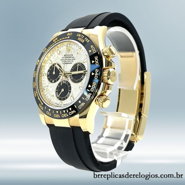 Rolex Daytona masculino m116518ln-0076 40mm Elástico de borracha Tom de ouro - Imagem 3
