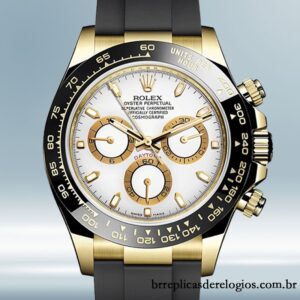 Rolex Daytona masculino 40mm m116518ln-0041 Tom de ouro Elástico de borracha
