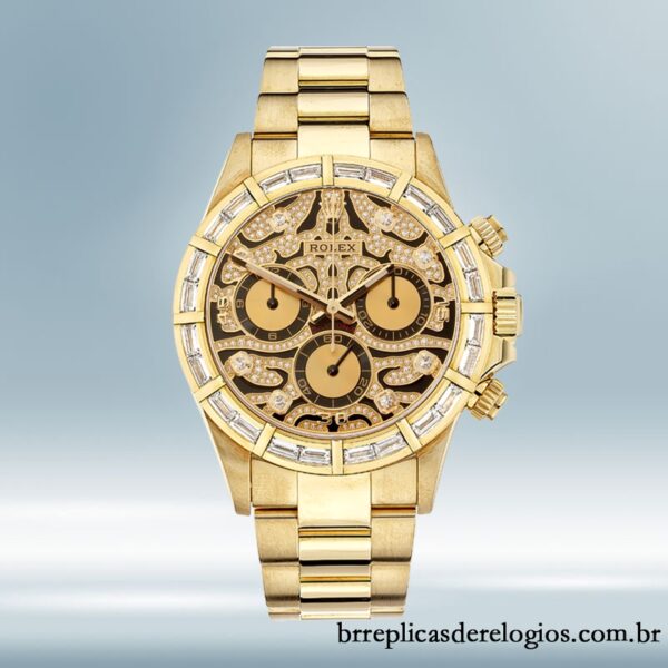 Rolex Daytona 116568 40mm masculino pulseira de ostra Tom de ouro - Imagem 2
