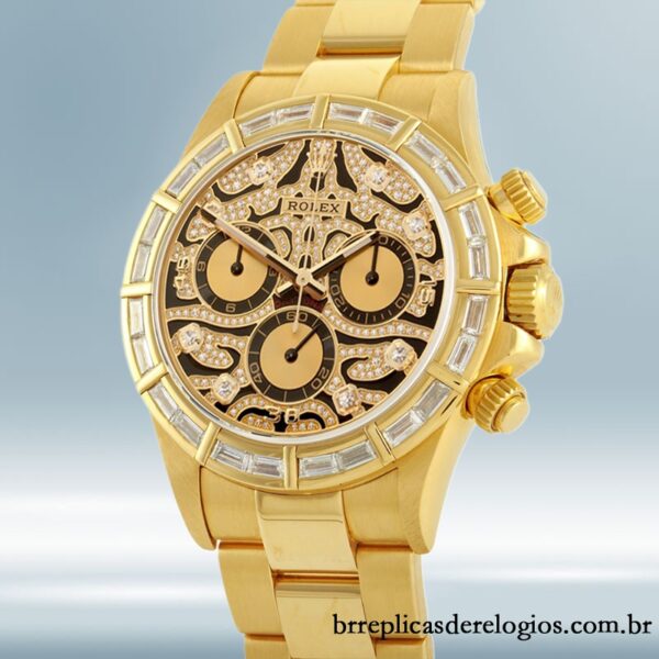 Rolex Daytona 116568 40mm masculino pulseira de ostra Tom de ouro - Imagem 3