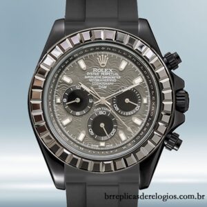 Rolex Daytona masculino 116589 40mm tom preto Mostrador cinza