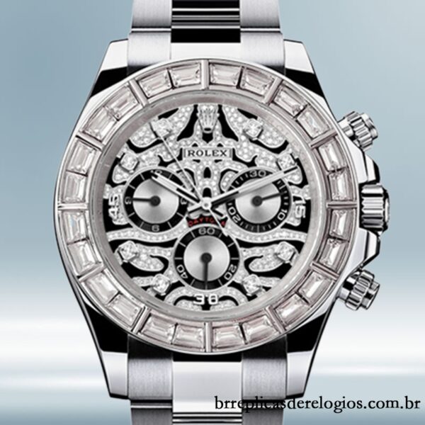 Rolex Daytona 40mm 116589 masculino Mostrador Prateado