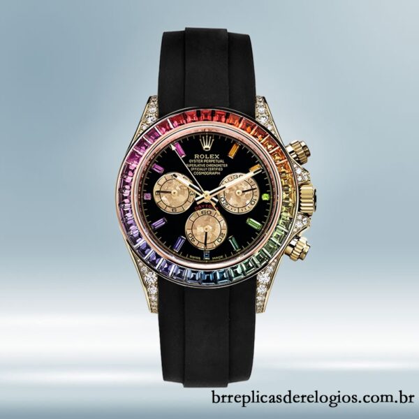 Rolex Daytona 116598 40mm masculino mostrador preto Elástico de borracha - Image 2