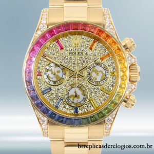 Rolex Daytona 40mm 116598RBOW masculino Mostrador Pavimentado em Diamante