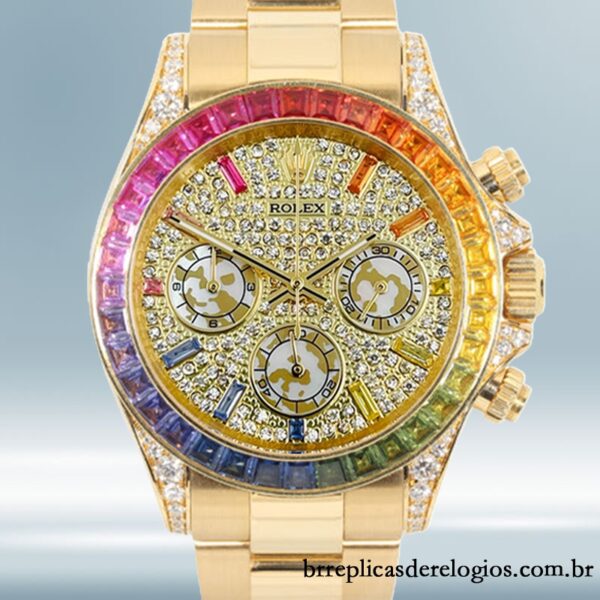 Rolex Daytona 40mm 116598RBOW masculino Mostrador Pavimentado em Diamante