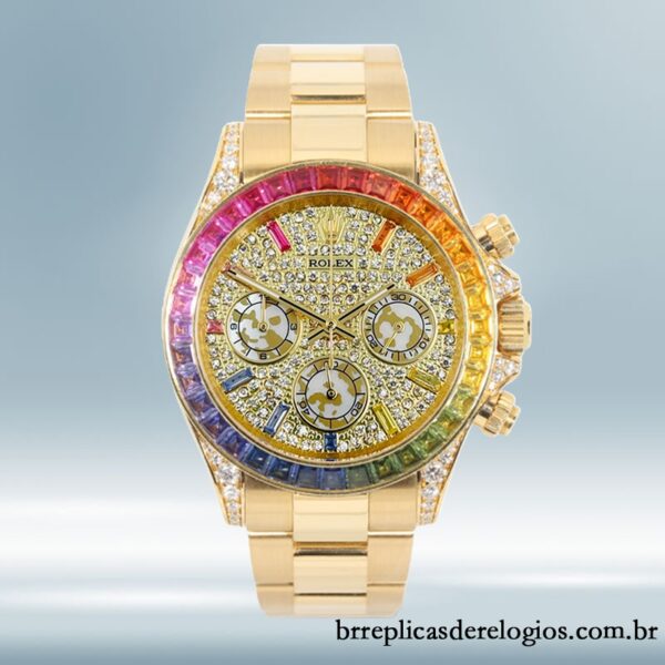 Rolex Daytona 40mm 116598RBOW masculino Mostrador Pavimentado em Diamante - Imagem 2