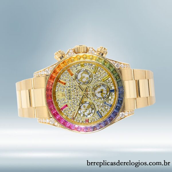 Rolex Daytona 40mm 116598RBOW masculino Mostrador Pavimentado em Diamante - Imagem 3