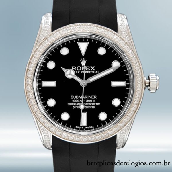 Rolex Submariner 40mm masculino 116610 mostrador preto Tom prata