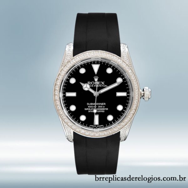 Rolex Submariner 40mm masculino 116610 mostrador preto Tom prata - Image 2