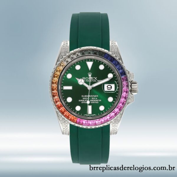 Rolex Submariner masculino 116610 40mm Elástico de borracha Automático - Imagem 2