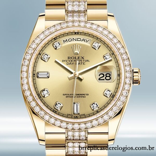 Rolex Day-Date 36mm masculino 118348 pulseira do presidente