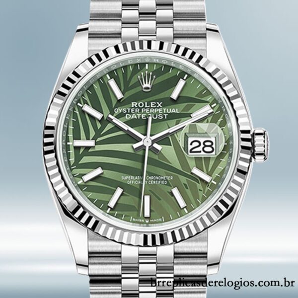 Rolex Datejust m126234-0047 masculino 41mm Pulseira do Jubileu Tom prata