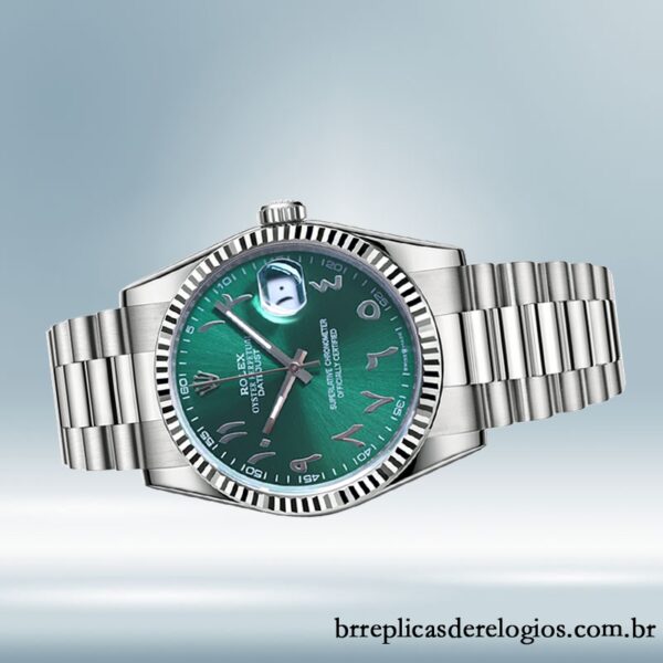 Rolex Datejust 126334 masculino 41mm Tom prata Mostrador Verde - Image 3