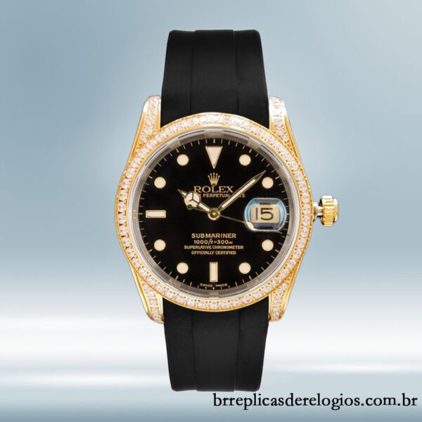 Rolex Submariner 40mm 16613 masculino Tom de ouro - Image 2