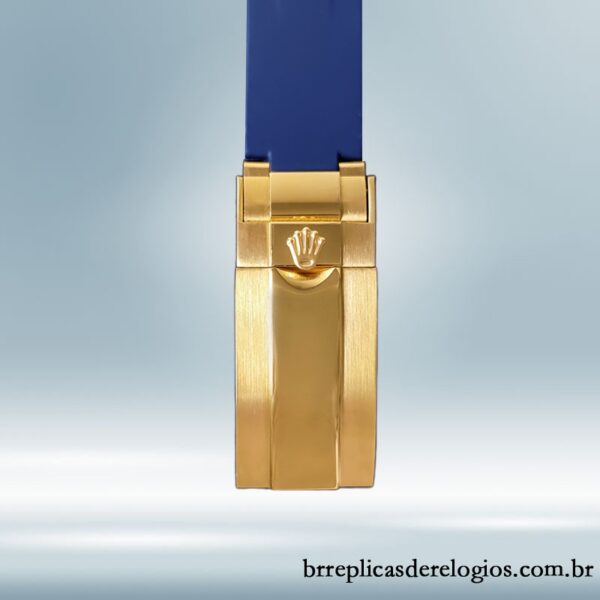 Rolex Submariner 16613 40mm masculino mostrador azul Tom de ouro - Imagem 4