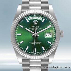 Rolex Day-Date masculino 40mm 228239 Tom prata