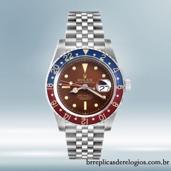 Rolex GMT-Master masculino 40mm 6542 Tom prata Pulseira do Jubileu - Image 2
