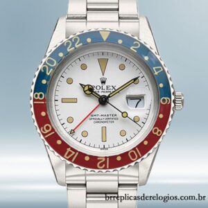 Rolex GMT-Master masculino 40mm 6542 Tom prata