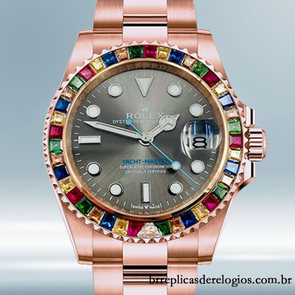 Rolex Yacht-Master masculino 40mm 116695 Rosa Dourado