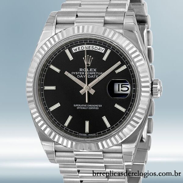 Rolex Day-Date 40mm M228239-0004 masculino mostrador preto