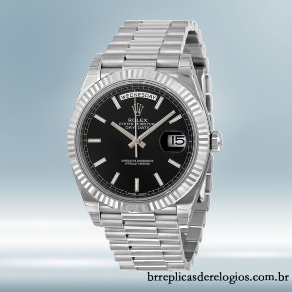 Rolex Day-Date 40mm M228239-0004 masculino mostrador preto - Image 2
