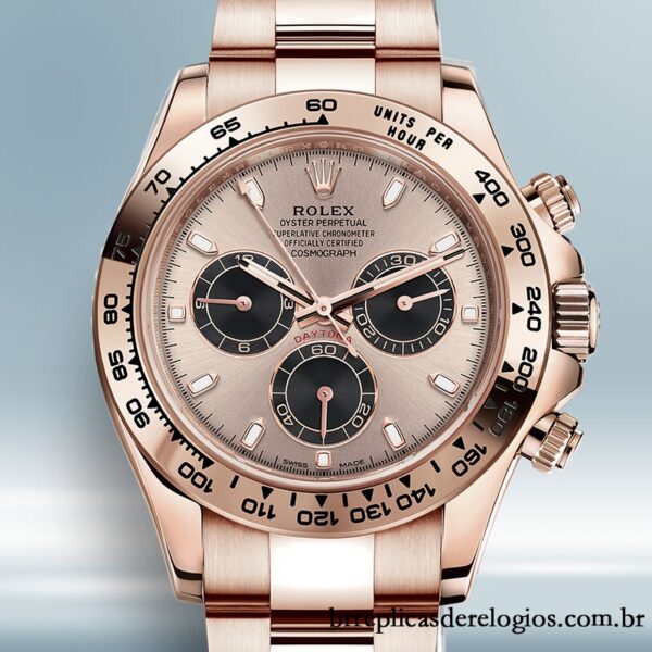 Rolex Daytona masculino m116505-0016 40mm Mostrador de ouro rosa