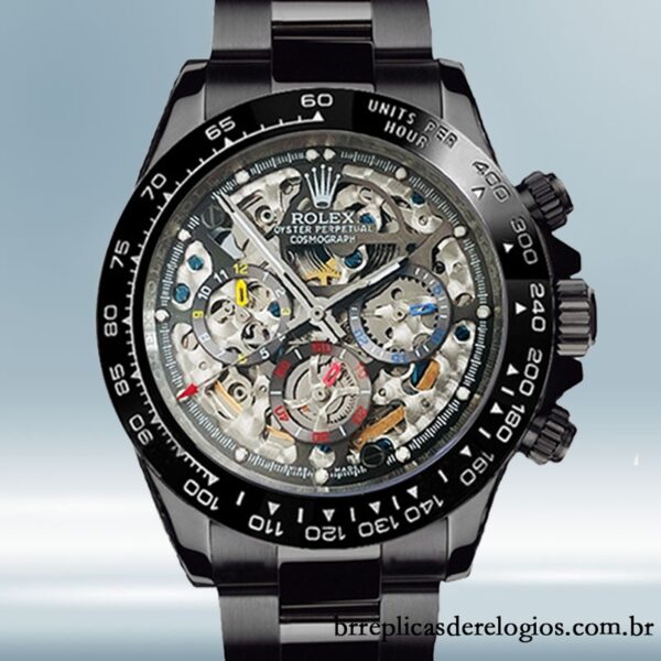 Rolex Daytona Skeleton Limited Edition masculino 40mm tom preto
