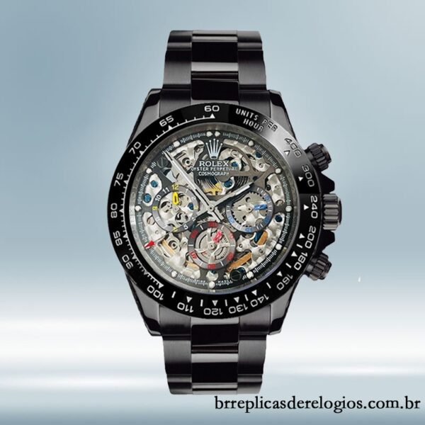 Rolex Daytona Skeleton Limited Edition masculino 40mm tom preto - Image 2