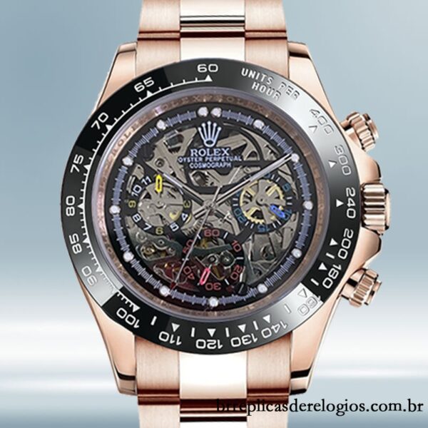 Rolex Daytona masculino 40mm Skeleton Limited Edition Mostrador Esqueleto