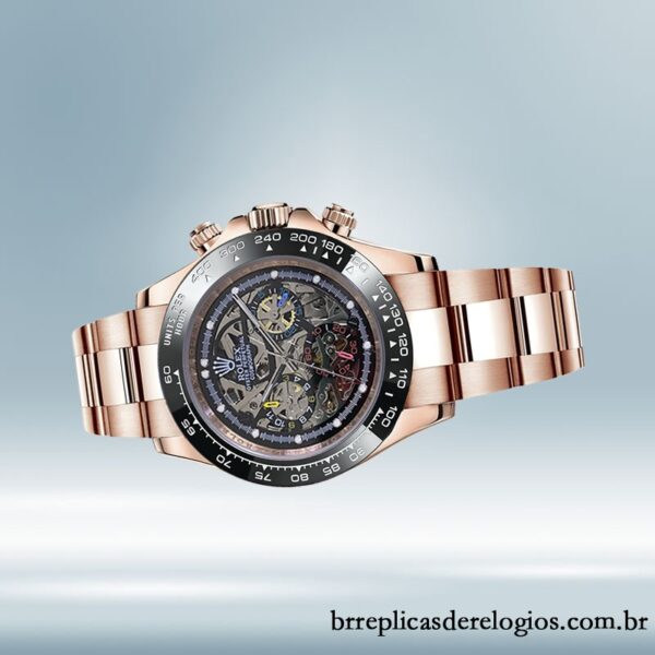 Rolex Daytona masculino 40mm Skeleton Limited Edition Mostrador Esqueleto - Imagem 3